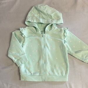 Marks & Spencer Light Green Kids Hoodie with Dots